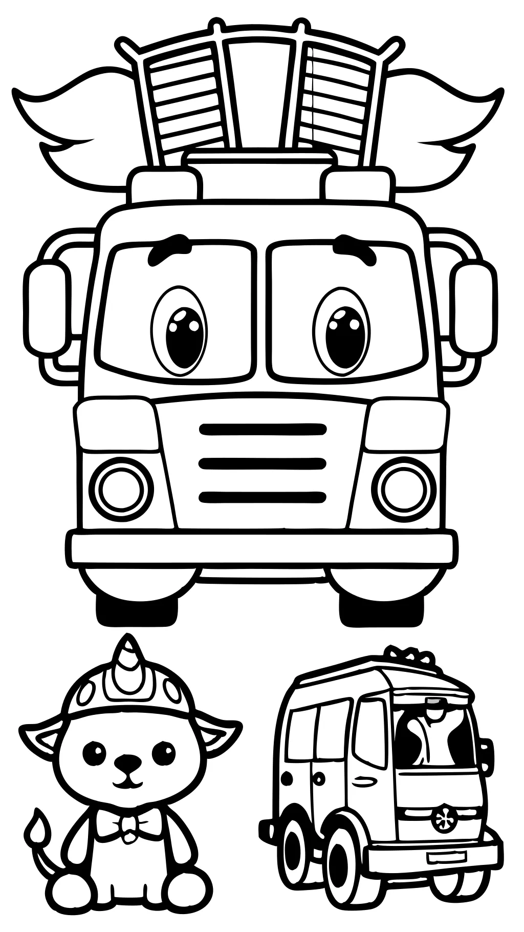 fire engine printable coloring pages